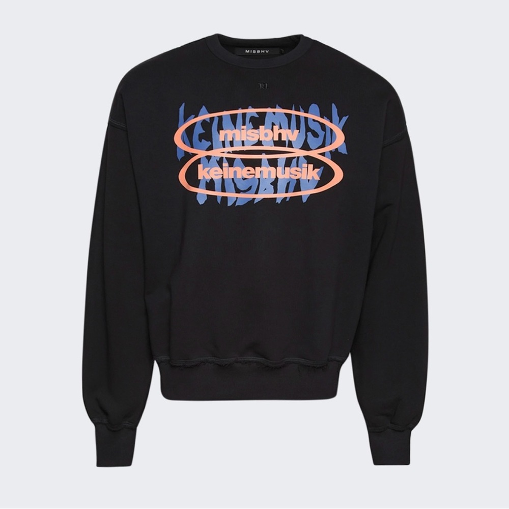 NWT Misbhv X Keinemusik Crewneck Sweater Black Size Small S